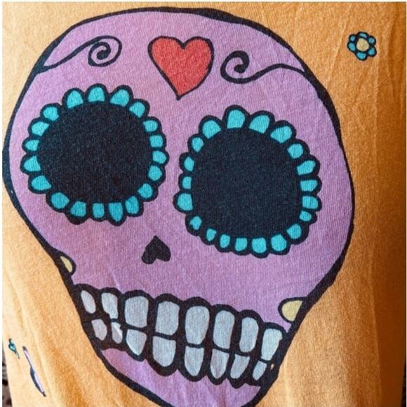 Wildfox Sugar Skull Day Of The Dead Swing Top Size Small - Picture 2 of 7